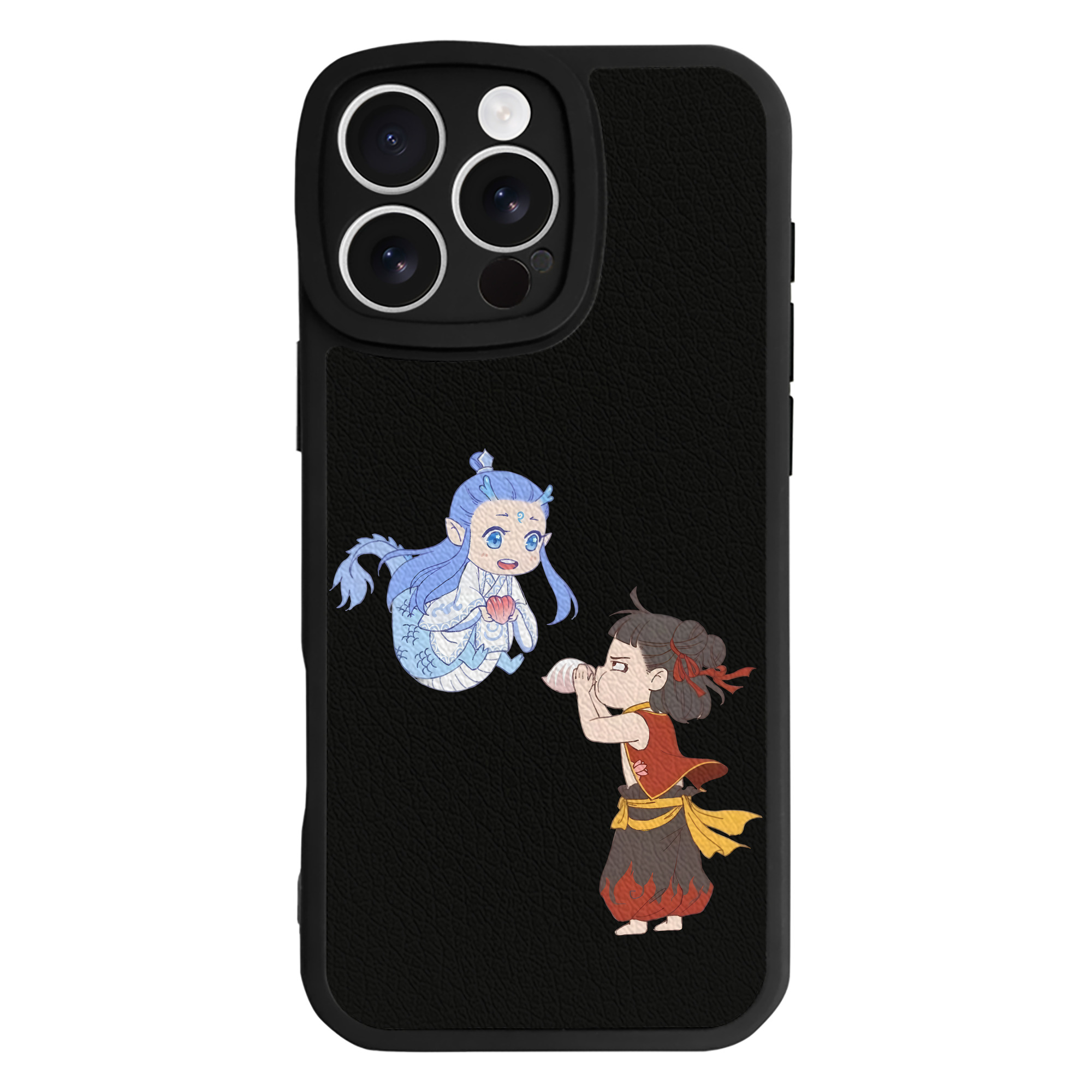 （画像用） Ne Zha 2 ナタ 魔童の大暴れ 【iPhone 16シリーズ対応】シリコンスマホケース（レザー調） 材質：シリコン